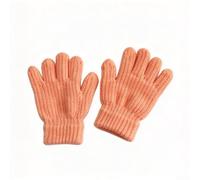 PureBowlic Gloves Winter Stretch Knit Mittens Outdoor School | Kids Full Finger Warm Lined Boys Girls Writing Fleece Play Skin Outdoor School Winter Blue Gray Khaki Yellow Pink