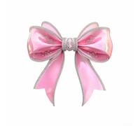 PureBowlic Glow In The Dark Pink Bow Toilet Sticker, Waterproof Self-Adhesive PVC Decal For Bathroom Decor, Luminous Night Light Wall Art, Easy Apply And Remove, //20X20cm//