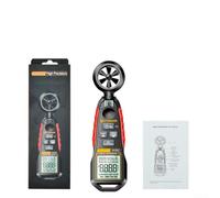 PureBowlic GN302 Digital Anemometer 4-in-1 Meter 0.4-30m/s With Temp Humidity CFM CMM, LCD Display For HVAC Dr Weather Construction