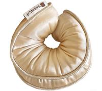 PureBowlic Headband Thick Cotton Korean Style Satin Puff Sleep | Thick Cotton Korean Style Satin Puff Sleep For Women Soft Hair Scrunchie Extra Large Size 15X10cm 10Cm Color Beige