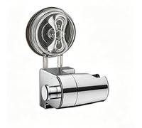 PureBowlic Heavy Duty Shower Bracket Suction 10kg Load Silver | Vacuum-enhanced grip, no drilling required, fits smooth tiles glass metal, for quick twist lock release(1 Piece Per Pack)