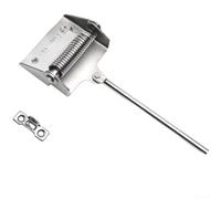PureBowlic Heavy Duty Spring Door Closer Automatic Hinge, No Drill Installation For Wood Doors, Nickel Plated Iron, Smooth Quiet Closing Action, Fits Left & Right Hand Doors, Silver, 21X8x5cm(A)