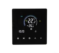 PureBowlic High Power 25A Electric Floor Heating Thermostat, Adjustable Temp Control 5-90°C, Flame Retardant PC Material, Precise Deviation Setting for Home Underfloor Heating System, White(Black)