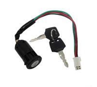 PureBowlic Ignition Key Switch For ATV For Quad Dirt Bike For 50Cc 70Cc 90Cc 110Cc 150Cc 250Cc, Direct Mount Replacement Lock With 2 Keys, ABS And Construction