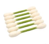 PureBowlic Interactive Cat Toys for Organic Catnip, 6-Pack Wool & PU Plush Mice for Indoor Kittens, Anxiety Relief Chewable Pet Supplies, Multicolored 15cm Play Set for Cats(Green)
