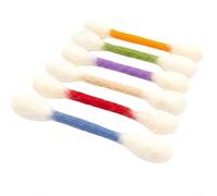 PureBowlic Interactive Cat Toys for Organic Catnip, 6-Pack Wool & PU Plush Mice for Indoor Kittens, Anxiety Relief Chewable Pet Supplies, Multicolored 15cm Play Set for Cats(Assorted colors)