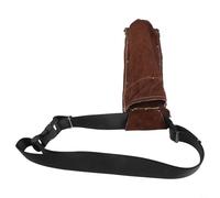 PureBowlic Leather Welding Rod Bag Holder For Belt, Heat-Resistant Electrode Storage Container For Welding, Reinforced Rivet Design For Secure Rod Carry, Cattle Leather Welder Pouch(brown two-layer)
