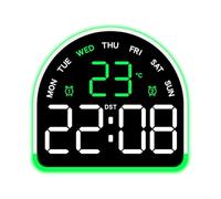 PureBowlic LED Ambient Light Alarm Clock for Temperature Display, Multi-Functional Digital Table Clock for Brightness, Sleep Mode, Dual Time Formats for Home Office Desk, Blue(G)