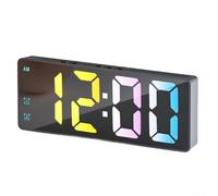 PureBowlic LED Mirror Alarm Clock Voice Control Dual Alarm