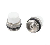 PureBowlic Manual Radiator Air Vent Valve For BSP Male Thread Sizes 1/8,1/4,3/8,1/2, 3/4, Nickel Plated Brass With Nylon For Central Heating Systems, Easily Installation 2 Pack (1/2)