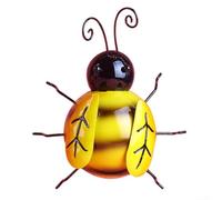 PureBowlic Metal Bee Garden Wall Decoration for Outdoor Patio or Balcony, Sturdy Iron Construction, Summer Themed Wall Art Ornament for Garden Spaces