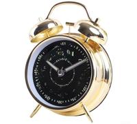 PureBowlic Metal Bell Alarm Clock For Loud Ringing, Silent Sweep Movement, Glow-in-the-Dark For Dial And Night Light, For Wake Up Clock For Students Bedroom, Gold(Golden)