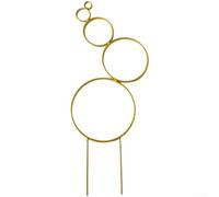 PureBowlic Metal Plant Climbing Stand, Sturdy Iron Vine Support Frame With Creative Circle Design For Indoor Outdoor Garden Decor, Easily Assembly Flower Pot Trellis, 35X15cm(Golden * 35 * 15cm)
