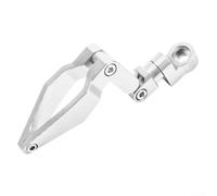 PureBowlic Motorcycle Brake Line Hose Cable Guide Clamp, //Foldable Rotatable Adjustment, //Aluminum Alloy Wire Organizer For Custom Chopper Cruiser//(silver)