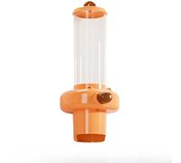 PureBowlic Mounted Press Type Cup Dispenser Automatic One-Touch Cup Holder 40-Cup Capacity No-Drill Installation Transparent Cover Milk Red Suitable For Kitchen Office Living Area(Orange)