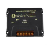 PureBowlic MPPT Solar Controller 10A/20A/30A, 12V/24V Auto Identify PV Regulator for Street Light Intelligent Charging System, ABS+ROHS Panel Battery Manager for Flat Ventilated Design (30A)