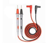 PureBowlic Multimeter Test Leads For Soft Silicone Wire & Needle Tips, 1000V 10A Probes For LED Tester, Red Black Cables 37.3 Inch For CAT Meters(Gold 10A)