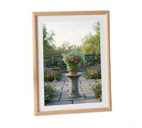 PureBowlic Natural Wooden Photo Frame 25x35cm Retro Home Decor | Minimalist design, solid wood build, enhances artwork beauty, fits 25.2x35.4cm photos, easy wall mounting(Wood color)