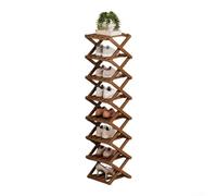 PureBowlic No-Assembly Shoe Rack: Foldable Wooden Organizer,For Tool-Free Interlocking System, Space-Saving Storage For Entryway, Dorm, Apartment And Closet, Customizable 2-9 Tiers(8 Layers brown)