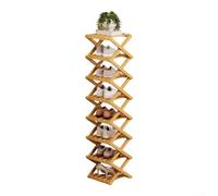 PureBowlic No-Assembly Shoe Rack: Foldable Wooden Organizer,For Tool-Free Interlocking System, Space-Saving Storage For Entryway, Dorm, Apartment And Closet, Customizable 2-9 Tiers(8 Layers Yellow)