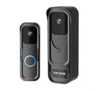 PureBowlic No Drill Doorbell Mount Bracket For Blink Video Doorbell 1St Gen Plastic Slide Holder With Strong Binder Easy Install For Flat For SURFACE Dual Mount Options Secure Stand Black 14.4x5x4.2cm