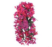 PureBowlic Realistic Artificial Bougainvillea Vine 50Cm Silk Flower Garland With Gradient Colors For Wedding Balcony Railing Outdoor Indoor Decor Hanging Faux Plant(Red)