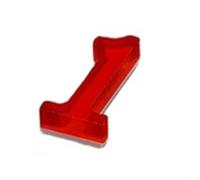PureBowlic Red 3D Acrylic House Numbers Self- Waterproof For Address Digits 0-9 For Home Office Storefront Door Wall Glass Metal Sign Plaque 5Cm(1)