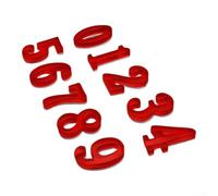 PureBowlic Red 3D Acrylic House Numbers Self- Waterproof For Address Digits 0-9 For Home Office Storefront Door Wall Glass Metal Sign Plaque 5Cm(3)