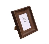 PureBowlic Retro Resin Photo Frame for a4 Size Classical Elegance Decorative Stand Light Luxury Tabletop Display Resin Material White Unique Frame for Room Bedroom Office(Coffe color)