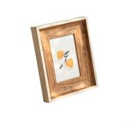PureBowlic Retro Resin Photo Frame for a4 Size Classical Elegance Decorative Stand Light Luxury Tabletop Display Resin Material White Unique Frame for Room Bedroom Office(Beech color)