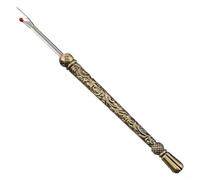 PureBowlic Retro Seam Ripper For 3D Carved Handle,Zinc Alloy Thread Remover For Sewing,Cross Stitch,And Clothing Label Removal,Ergonomic Button Hole Opener Tool,Red(Bronze)