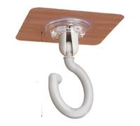 PureBowlic Rotatable Ceiling Hook No Drill Sticky Wall Hanger 360 Degree Rotation Strong For Kitchen Bathroom Storage Organization Space Saving White Black Gray 1 Pack(gray)