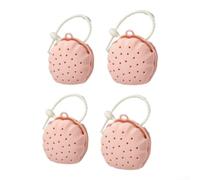 PureBowlic Rotating Shower Steamer Holder Silicone 4-Pack Aromatherapy | Switch gentle intense modes, customize aroma strength, rotating design, 4-pack value set, daily luxury(pink)