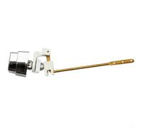 PureBowlic Side Mount Toilet Tank Lever Flush Handle, Brass Push Button Replacement With Chrome Finish, //Self-Tightening Locknut For Standard Front Angle Mount Tanks, //Rust Resistant Bathroom