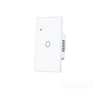 PureBowlic Smart Touch Light Switch WiFi Glass Panel Wall Switch for Alexa and for Smart Life App Voice Control Neutral and Non-Neutral Wire White 8.6x8.6cm Scratch-Resistant Multi-Location Linkage(1)