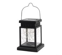 PureBowlic Solar Lantern for Outdoor Garden, Hanging Or Freestanding LED Light with Twinkling Warm White Candles, Antique Style Decor Lamp for Patio Table and Yard, Waterproof(001)