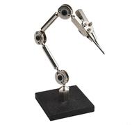 PureBowlic Solder Helping Hands Work Clamp For Cast Iron Base, For Third Hand Tool For Soldering, Jewelry Welding Fixture, Microelectronics Repair Stand, Silver Black