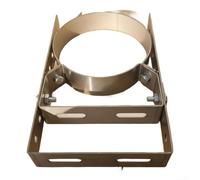 PureBowlic Stainless Steel Chimney Pipe Holder 6/Inch Adjustable Flue Bracket For 150Mm/Stove Pipe Wall Support Hanging Clip,For Fireplace Wood Boiler Installation Silver