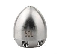 PureBowlic Stainless Steel High Pressure Sewer Nozzle With 360 Rotating Head, 1 Front 6 Rear Jets For Pipe Dredging And Mud Cleaning, For 50L 83L 100L Pressure Washers, 1/2 Inch Silver(50L)