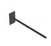 PureBowlic Stainless Steel Towel Bar No Drill Wall Mount Rack Heavy Duty Organizer for Bathroom Kitchen Modern Silver 40cm Rust Resistant Up to 20kg Strong Sticky Back(single bar Blackes)