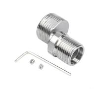 PureBowlic Telescopic Shower Extension Arm Brass 304 Steel Fitting | Full 360 rotation, telescopic 54.5-79.5mm, solves alignment issues, standard thread fit, easy DIY install(Bend foot 4CM)