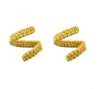 PureBowlic Upgraded Cotton Linen Curtain Tiebacks For Metal Core, Hook-Free Rope Holdbacks,For Drapes, Twistable Window Decor,For Living Room Bedroom Office(yellow)