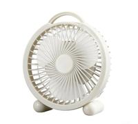 PureBowlic USB Desktop Fan, 3 Speeds Quiet Portable For MINI Table Fan For Handle For Home Office Dorm Travel, Rechargeable Or USB Powered Personal Cooling Fan, White(F024in white)