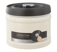 PureBowlic User Friendly Vacuum Sealed Jar Stainless Steel for Coffee, Grains, and More with Quick Cleaning Features (White 1100ML)