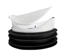 PureBowlic Valve Anti-Rat Toilet Outlet Drain Accessory Sewer | For Durable Barrier Waste Pipe Vermin Protection Stopper PP Drainage Inlet Pack 1 Anti-Rat White Black 110Mm 90Mm