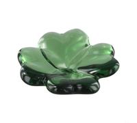 PureBowlic Vibrant Leaf Shaped Glass Ornament, High Borosilicate For Crystal Decor For Elegant And Wedding Table Centerpiece, Shock Resistant Art Piece In Brown, Pink, Blue, Green, 6.5x8x3cm(green)