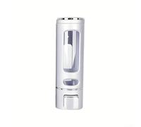 PureBowlic Wall-Mounted Soap Dispenser 400Ml Transparent Chamber Push-Type ABS Liquid Dispenser Space Saving Refill for Bathroom Kitchen Shower Gel Hotel Restaurant (A)