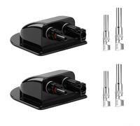 PureBowlic Waterproof ABS Solar Panel Cable Connections Box with Double Cable Entry Glands for Use with Solar Cells on RVs, Boats, and Garden Solar Systems (2pcs)