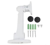 PureBowlic White Plastic CCTV Camera Wall Ceiling Mount Bracket with Adjustable Angle Internal Wiring Design Weather Resistant Hook Up Easy Installation for Outdoor Security Surveillance System