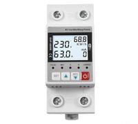 PureBowlic WiFi Smart Over/Under Voltage Protector for Leakage Current Protection, Adjustable 1A-63A Relay Switch For Tuya App, LCD Display Energy Meter Monitor(SVP-688W)